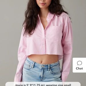 AE stripped cropped shirt.